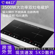 110V American Standard Double Stove induction cooker Embedded Double Head Electric Ceramic cooker Hi