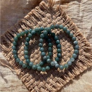 Natural Jade Carved Bracelet 6mm Bead Diameter Adapt to 16cm Hand Circumference