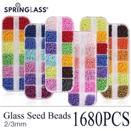 2mm /3mm Small Glass Seed Beads kit Funtopia Colorful Mix Beads for Bracelets Jewelry Making DIY Crafts Beads