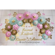 Paper Flower Engagement set lengkap lamaran wedding dekorasi bunga