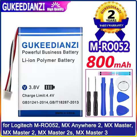 Battery 800mAh for Logitech M-RO052, MX Anywhere 2, mx Master, 2 , 2s, 3