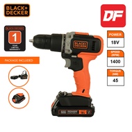 DF.os BLACK &amp; DECKER 20V Cordless Impact Drill - BCD003C1-B1