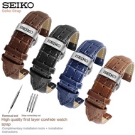 14/16/18/20/22/24mm for Seiko No.5 SEIKO Leather Strap SNXS79K1 Watch Strap with  Butterfly Clasp Br