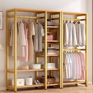 ST-🚢Clothes Rack Hanger Floor Vertical Coat Rack Open Home Bedroom Simple Rental House Storage Wardrobe Wardrobe