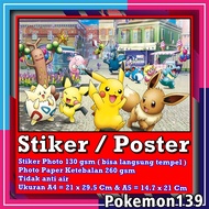 Sticker | A4 & A5 posters | Pokemon pokemon | Pikachu pikachu | Anime | Blastoise | Pikacu | Bulbasa