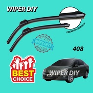 Peugeot 408 2012 - 2015 Silicone Wiper Blade Windscreen Viper Pengelap Kereta