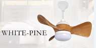 ELMARK BABY BOSS 23 INCH WITH LED LIGHT / DC MOTOR / WHITE - PINE / MBK+MC/ REVERSIBLE / BABY FAN / 