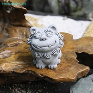 SWEETBABE 2pcs Chinese Legend God Beast Statue Cute Gatekeeper God Stone Sculpture Spirit Beast Lion