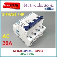 [3 Phase] MCB AC 4P 415V C20 20A Circuit Breaker Solar Panel Surya