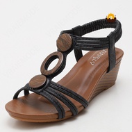 VRAIEMODE Sandals Women Vintage String Bead Platform sandals Lightweight Soft Elastic Band Womens Sa