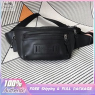 COACH 75776 New style leather men'sbag large capacity multi-use waistbag bag