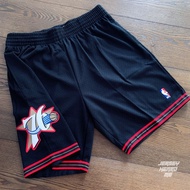 [Jersey Collector] Seven Six People Black Meteor 76ers Mitchell & Ness M N SW Fan Version NBA Shorts