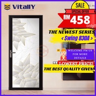 Vitally Aluminium Swing Door 830A Pintu Tandas Jenis Swing / Aluminium Toilet Door Swing Door (3"1/2 Frame) With Install
