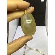 D1782 Natural Crystal/Hair Crystal Necklace With Pendant Main Size: Height 43.7 Width 27 Thickness 2
