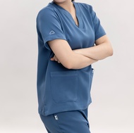 Scrudle Scrub cloudy ชุดสครับทางการแพทย์ สี Twilight blue
