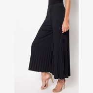 duapola JUMBO Celana Kulot Plisket Panjang Wanita Wide Pants - Black