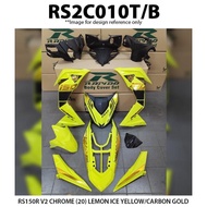 Ready Stock RS150 V2/RS150R V2 Rapido Chrome Sticker Tanam Coverset RS150 R V2 Cover Set Winner150 V2