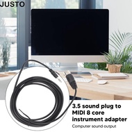 JUSTO Din 8 Pin to 3.5mm MIDI Cable, /9.8ft Male to Male Audio Cable, Easy to Use Plug and Play 8 Pi