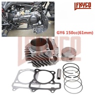 61mm Bore Motorcycle Engine Part Cylinder Kit for GY6 150cc 200cc Piston Rings Gasket Kits Set Motor