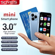 SOYes สมาร์ทโฟน4G XS16ขนาดเล็ก4G สองซิม3.0นิ้ว3GB RAM 64GB ROM Quad Core Wifi บลูทูธแอนดรอยด์10.0โทรศัพท์มือถือ