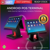 Imin All in One Touch-POS Terminal 15.6"+10" Touch Pos Machine Android POS System Mesin Cashier