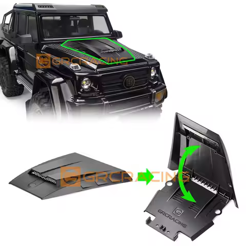 Plastic Hidden Body Pillar + Flip-up Engine Cover Accessories for 1/10 RC Crawler Car Traxxas TRX4 G