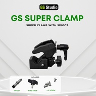 GS Super Clamp Heavy Duty With Spigot Studio Accessories For Studio Strobe & Big LED Light