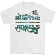 T-Shirt With Shark Print White Suitable For Wearing To The Gym. Men