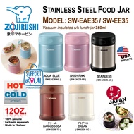 [AUTHENTIC] Zojirushi Stainless Steel Food Jar, 12Oz. / 350ml [ SW-EAE35 ] --- Color: Varies