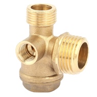 3 Port Brass Air Compressor Male Threaded Check Valve Tube Connector Tool Valve Brass Check Valve Ai