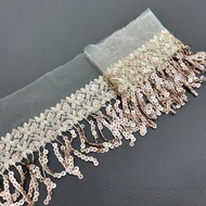 9meters Mesh Sequins Embroidery Lace