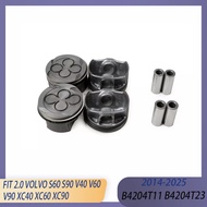 4pcs STD Φ82mm 0.5 Engine Pistons & Rings Set 2.0 L L4 GAS DOHC B4204T23 For 2014-2025 Volvo S60 S90