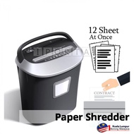 Heavy Duty Paper Shredder Cross Cut Credit Bank ID Card 12 Sheet