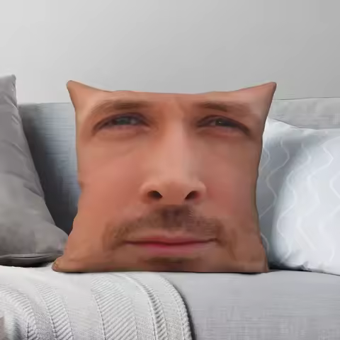 1pc Ryan Gosling Face printing Square Pillowcase Polyester Pattern Zip Decor Pillow Case Home Cushio