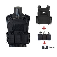 UNIONTAC LSR Tactical Vest with 556 Triple Mag Pouch Quick Release Buckle Laser Cut Plate Carrier wi