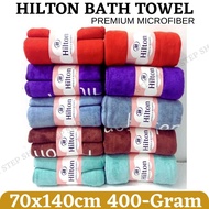 (Ready Stock ) HILTON BATH TOWEL HOTEL DAN RESORT PREMIUM MICROFIBER TUALA MANDI (70X140cm) Hilton S