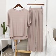 Women pajamas suit women loose round neck modal pajamas Homewear set Baju Tidur Wanita
