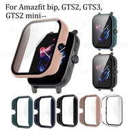 Case For Huami Amazfit GTS 3 Case , Amazfit GTS 2 , Amazfit GTS2 mini , Amazfit bip, Amazfit bip 3 , Amazfit bip 3 pro Case PC Tempered Glass Screen Hard Full Covered Protector