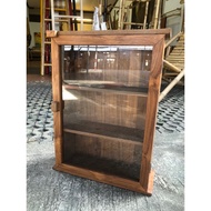 Teak Wall Hanging Display Cabinet Medicine Storage Show Products Models