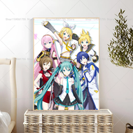 2025 Anime P-project S-sekai Poster Self-adhesive Art Waterproof Paper Sticker Coffee House Bar Room