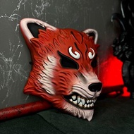 紅熊貓可戴面具、恐怖狐狸面具、日本浣熊狗面具狸貓面具