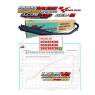 SUPER STREET BACK EXHAUST HIPOWER RACING STD CUTTING  [ BACK PRESSURE ] LC135 V1-V8 4S & LC 135 V1-V