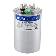 BOJACK 45+5 uF 45/5 MFD ±6% 370V/440VAC CBB65 Dual Run Circular Start Capacitor for AC Motor Run or 