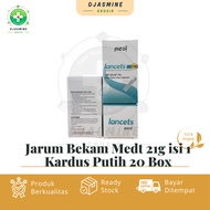 Medt 21g Cupping Needles, 1 Box, White,/ Lancet Medilance 21 G, contains 20 Boxes