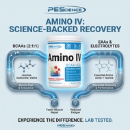 PEScience Amino IV - BCAA and EAA Powder with Electrolytes | 30 Servings