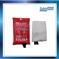 SAFETYWARE Fire Blanket Fiberglass 550 C (4ft x 4ft / 4ft x 6ft) | Emergency Fire Safety Blanket