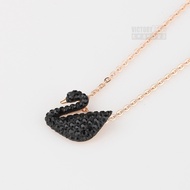 Swarovski/Swarovski Small Black Swan Necklace Rose Gold Clavicle Female Pendant5204133