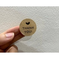Thank You Stamp (Thanh You ) stickers on krap paper products printed on request