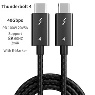 Compatible with Thunderbolt 4 cable 8K 60HZ 40Gbps Thunderbolt 3 PD 100W 20V/5A