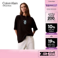 CALVIN KLEIN เสื้อยืดคอกลมแขนสั้นผู้หญิง รุ่น 47C818G UB1-สีดำ